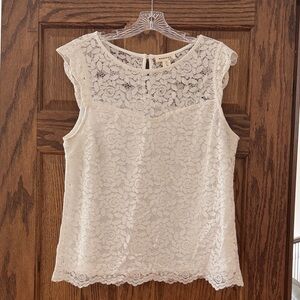 Monteau Cream Lace Blouse